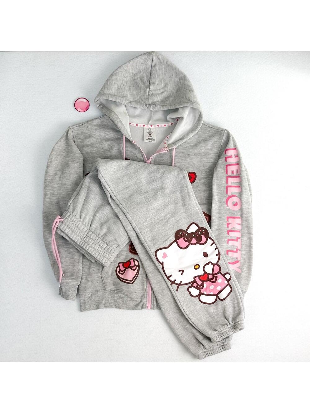 Hello Kitty Valentine's Chocolate Heart Hoodie & Sweats Women's Medium 8-10 NWOT